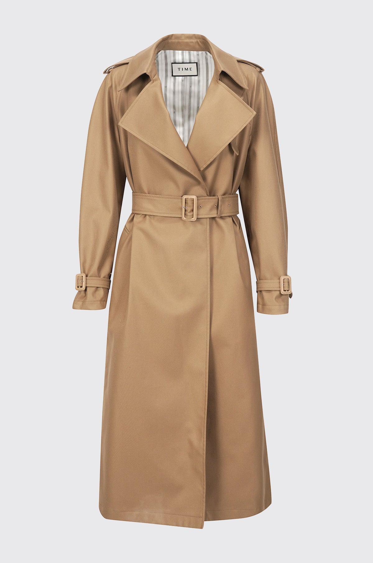 Belted Open Trench Coat Time