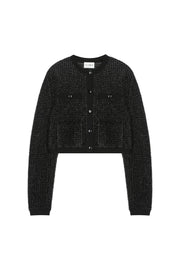 Black Tweed Knit Jacket