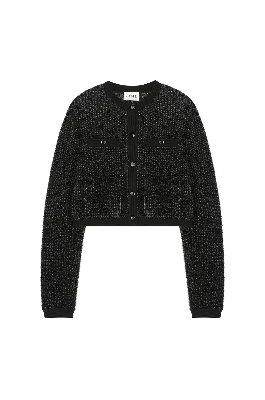 Black Tweed Knit Jacket