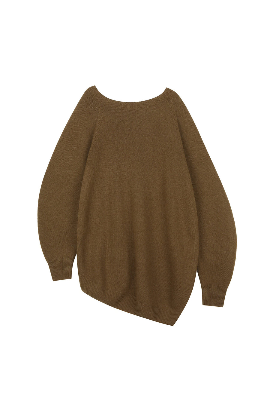 Unbalanced Neck Cashmere Knit Top