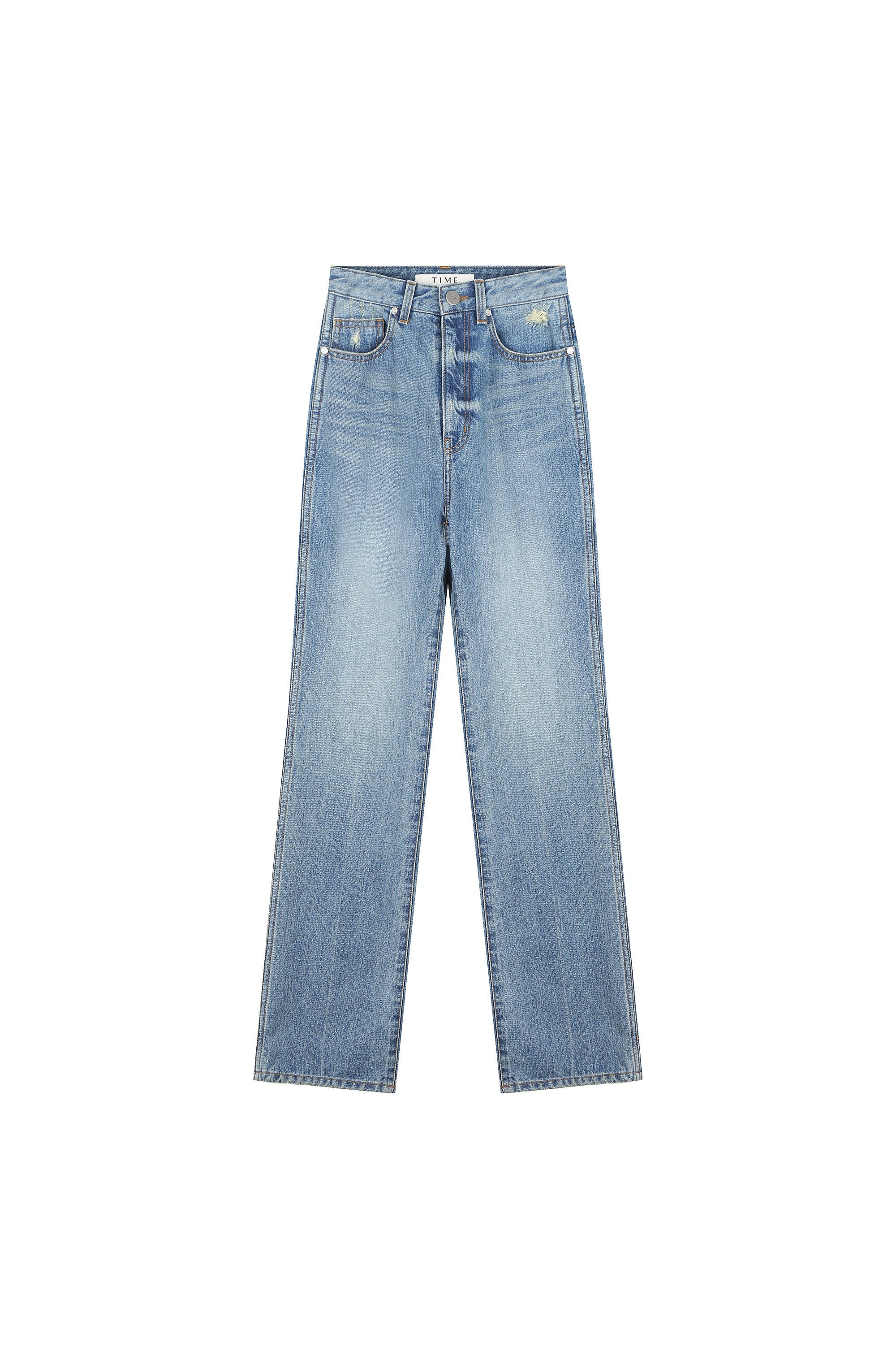 High-Rise Slim Straight-Leg Jeans