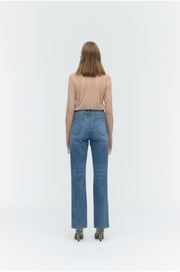 High-Rise Slim Straight-Leg Jeans