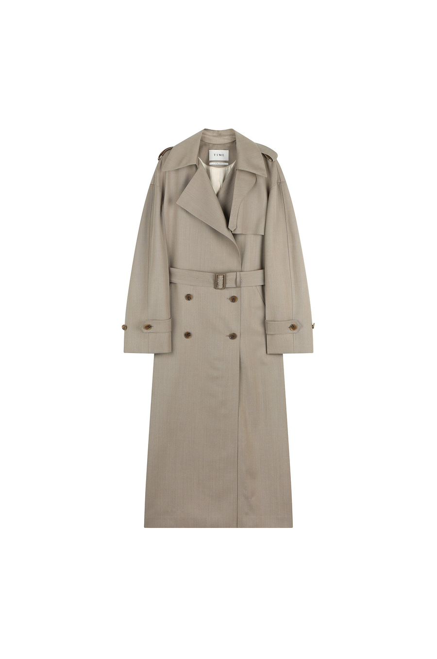 Wool Double Breasted Trench Coat