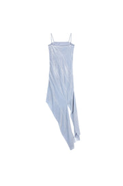 Unbalanced Panel Slip Dress