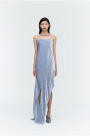 Unbalanced Panel Slip Dress