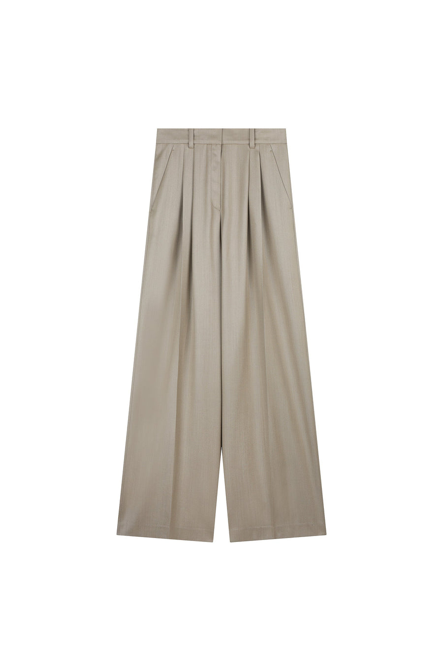 Pleated Wide-Leg Trousers