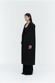 Cashmere Blend Double Breasted Maxi Coat