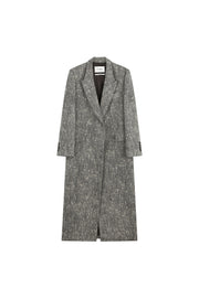 Peaked Lapel Wool Maxi Coat